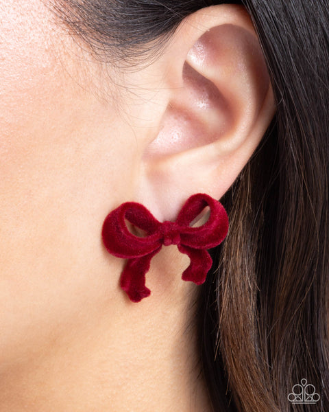 Dapper Dedication - Red Earrings