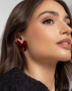 Dapper Dedication - Red Earrings