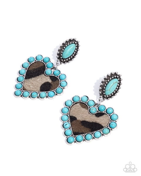 Whimsical Wrangler - Blue Earrings