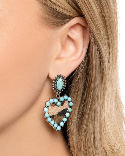 Whimsical Wrangler - Blue Earrings