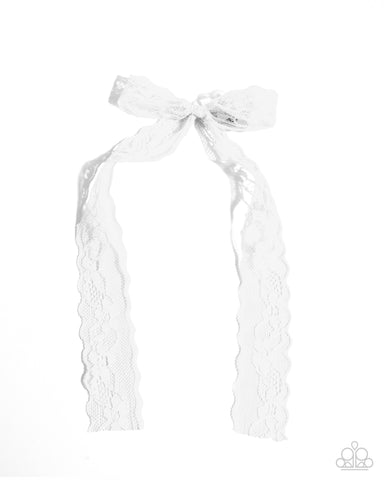 Petite Princess - White Hair Bow Hair Clip