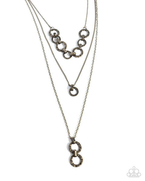 Dotted Demeanor - Brass Necklace