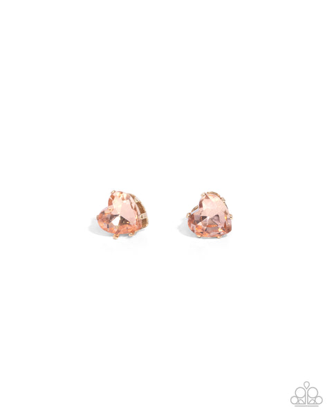 Sweetheart Stunner - Gold Earrings