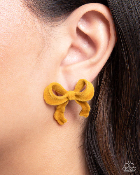 Dapper Dedication - Yellow Earrings