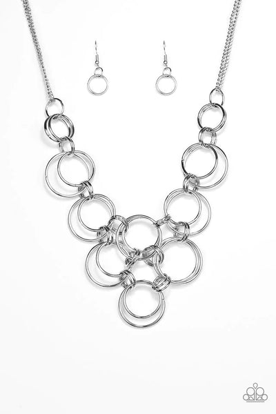 Ringing Off The Hook Silver Necklace