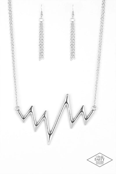 In A Heartbeat Silver Necklace