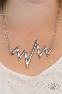 In A Heartbeat Silver Necklace