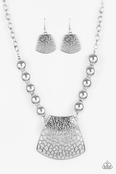 Large And In Charge Silver Necklace