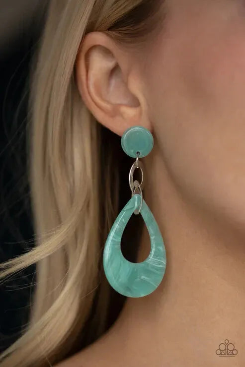 Beach Oasis Blue Earrings