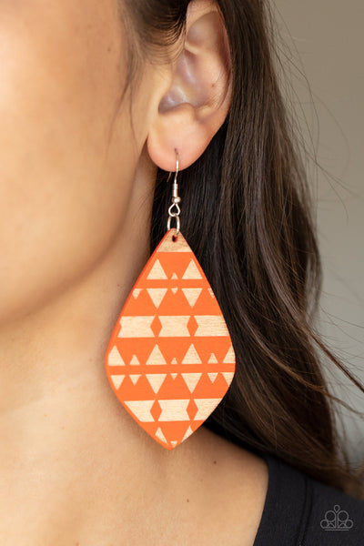 Zimbabwe Zoo - Orange Earrings