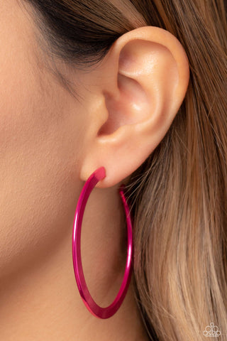 Pop HOOP - Pink Earrings