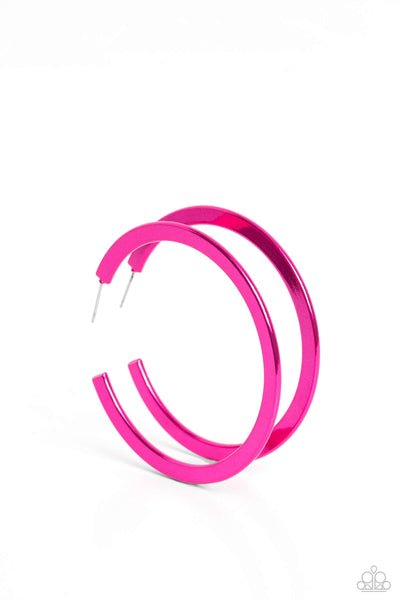 Pop HOOP - Pink Earrings