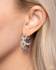 Geometric Glimpse - White Earrings