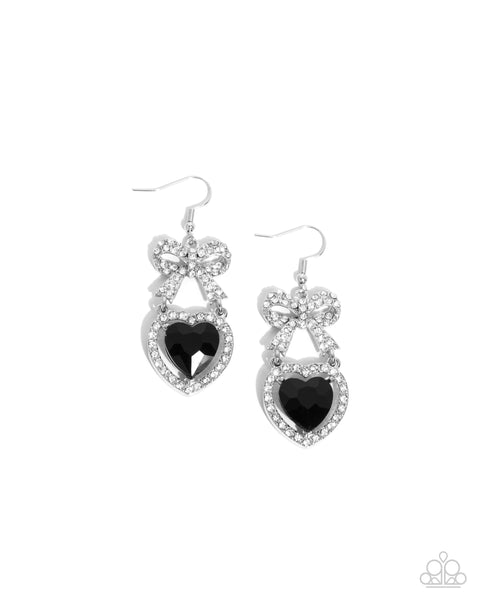 Adorable Allure - Black Earrings