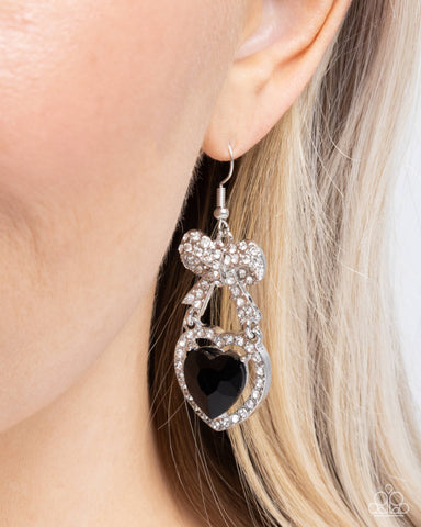 Adorable Allure - Black Earrings