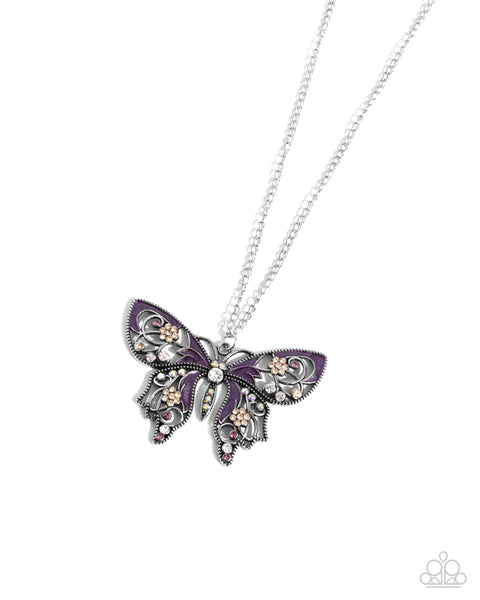 Whimsical Weekday - Purple Necklace