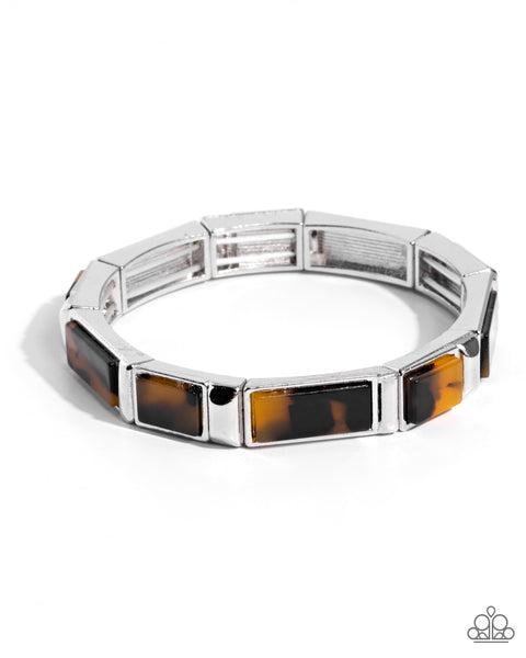 Acrylic Accent - Brown Bracelet