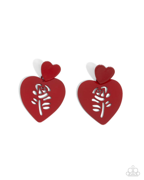 Showstopping Silhouette - Red Earrings