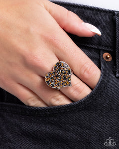 Cheetah Cameo - Brown Ring