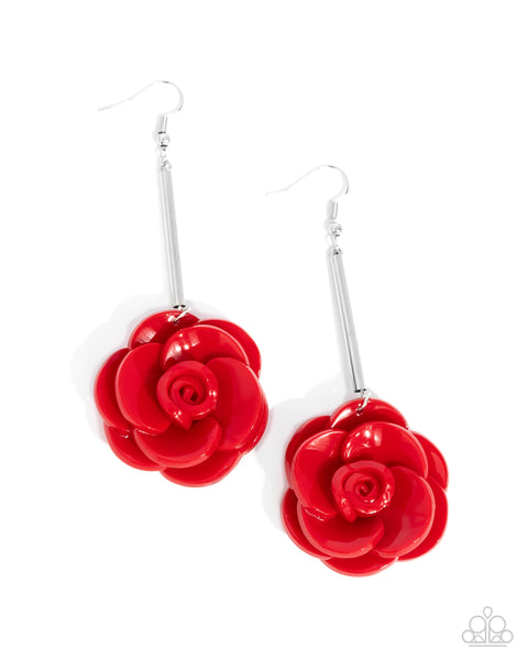 Saccharine Sprig - Red Earrings