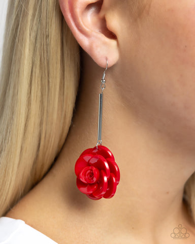 Saccharine Sprig - Red Earrings