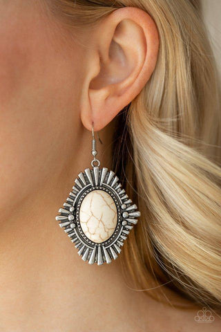 Easy As Pioneer White Earring