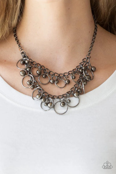 Warning Bells Black Necklace