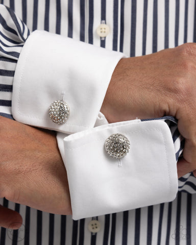 Glittery Gods - White Cuff Links