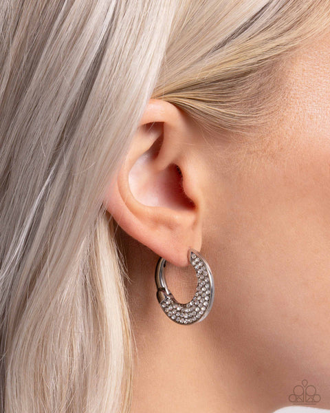 Winking Whimsy - White Earrings