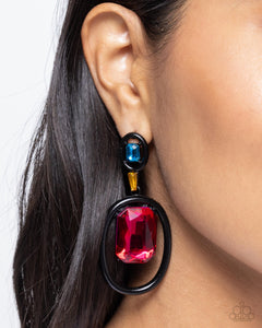 Dipped in Dazzle - Black Earrings