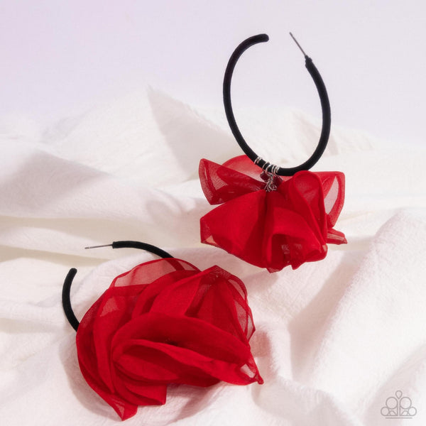 Passionate Promenade - Red Earrings