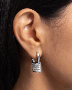 Locked Luxury - White Earrings