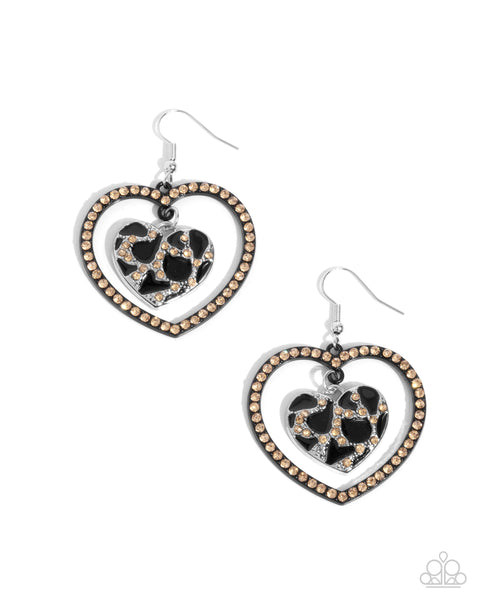 Leopard Love - Black Earrings