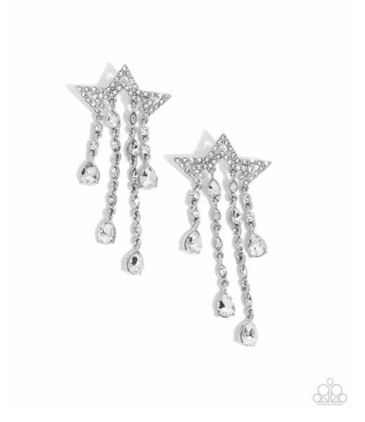 Stellar Scale White Earrings