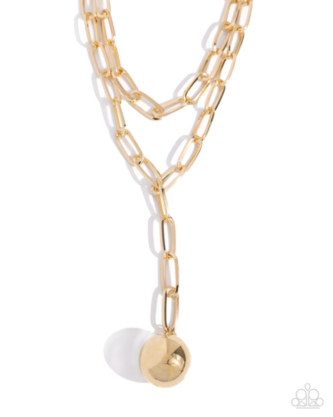 Balancing Ball Gold Necklace