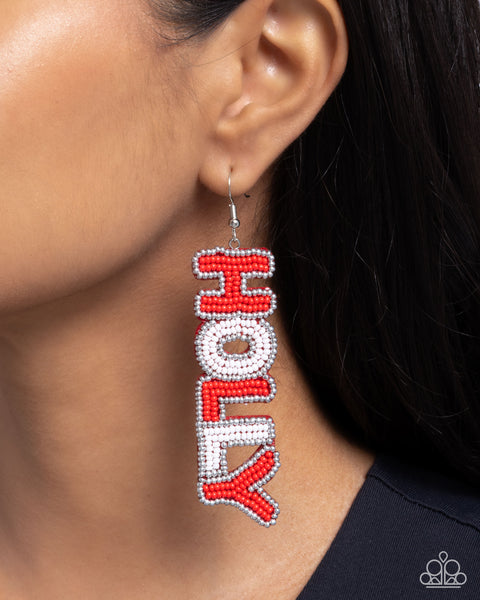 Jolly Holiday Red Earrings