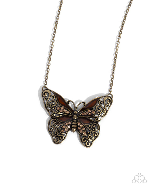 Flawless Flight Brass Necklace