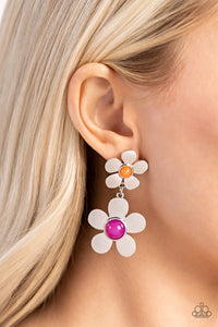 Fashionable Florals - Pink Earrings