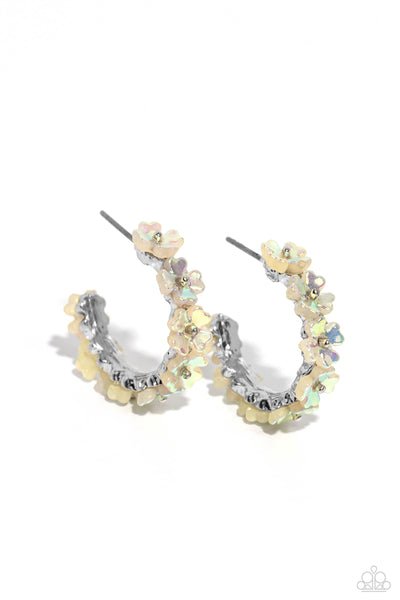 Floral Focus - White Earrings