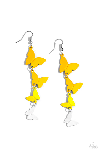 Haphazard Headliner - Yellow Earrings