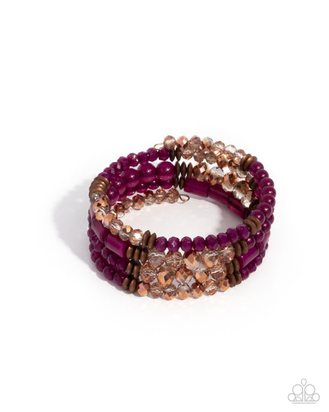 Defaced Dance Purple Bracelet