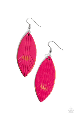 Leather Lounge - Pink Earrings