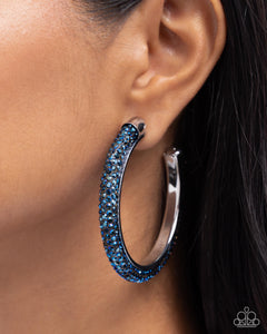 Chiseled Crescendo Blue Earrings