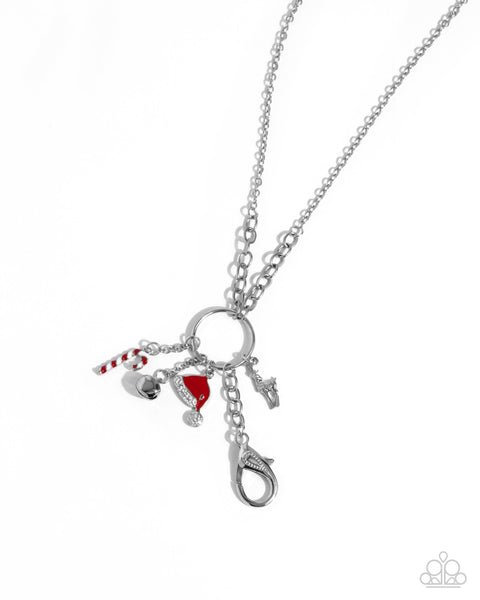 Christmas Cheer Red Lanyard Necklace