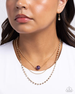 Symmetrical Shimmer Purple Necklace