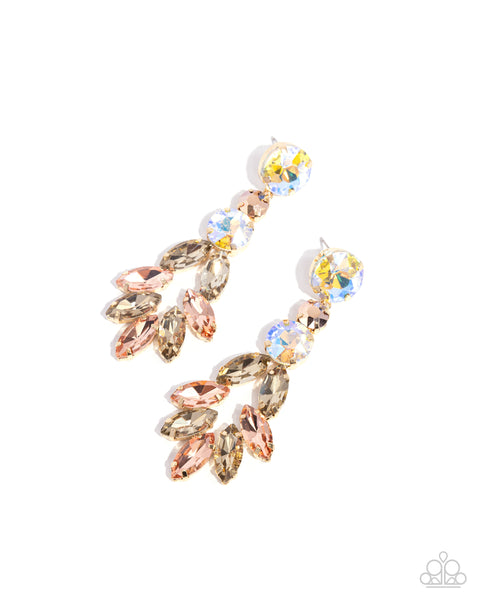 Cascading Cache Gold Earring