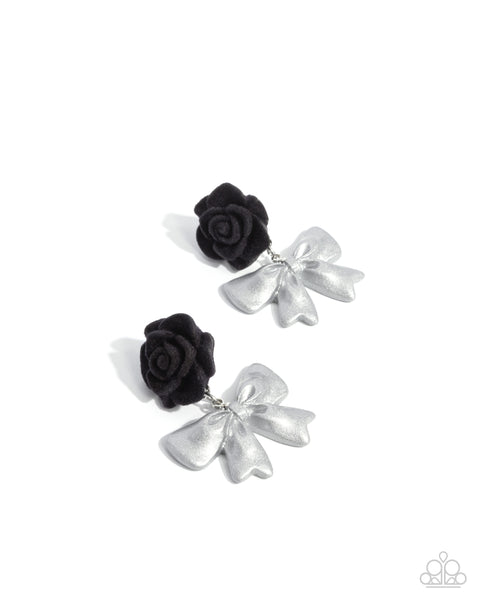 Rosette Rarity Black Earrings