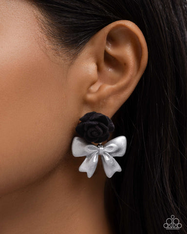 Rosette Rarity Black Earrings