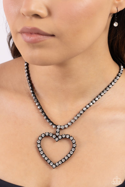 Flirting Fancy - Black Necklace