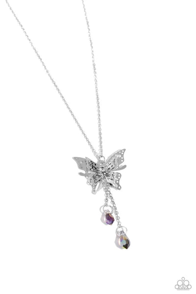 Enchanted Wings White Necklace